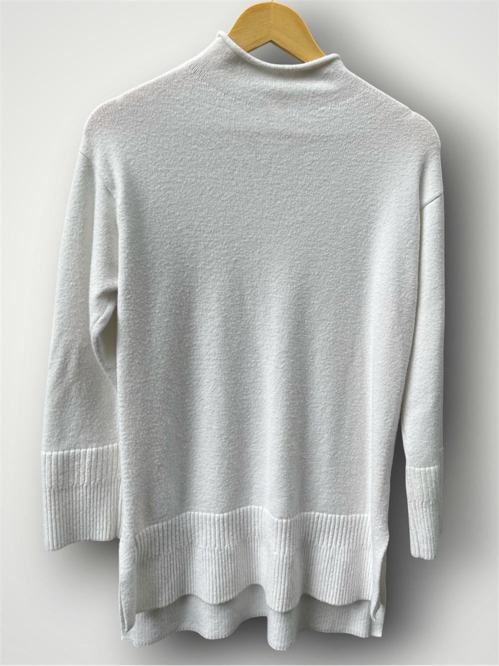 Moth Anthropologie Sasika Oversized White Mock Neck Sweater